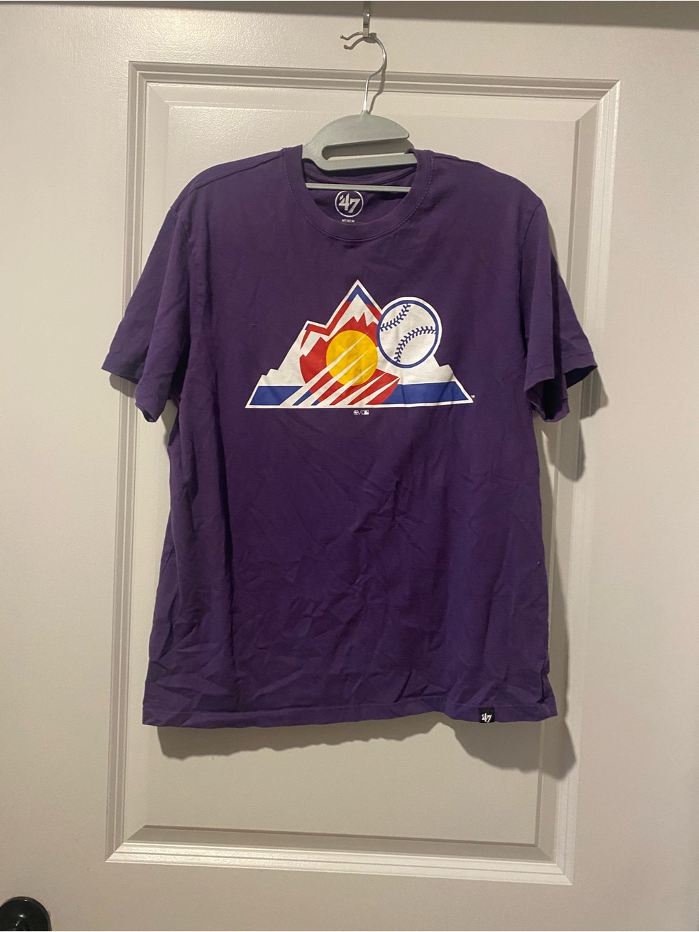 47 Purple Colorado Rockies Baseball Graphic Tee